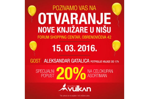 Otvaranje nove knjižare u Nišu - Vulkan Forum