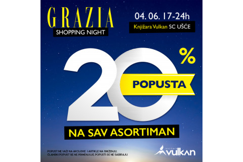 Grazia Shopping Night u knjizari Vulkan Ušće