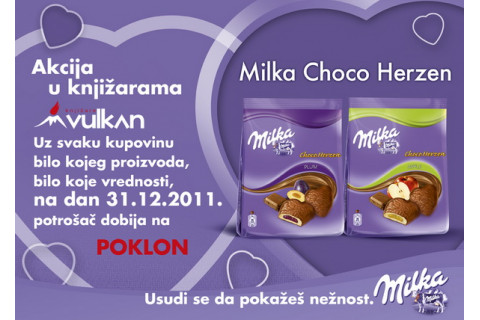 31.12. Knjižare Vulkan i Milka poklanjaju vam Milka Choco Herzen