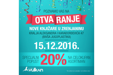 Otvaramo knjižaru u Zrenjaninu