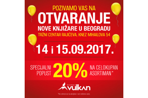 Nova knjižara Vulkan u SC Rajićeva