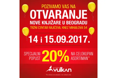 Nova knjižara Vulkan u SC Rajićeva