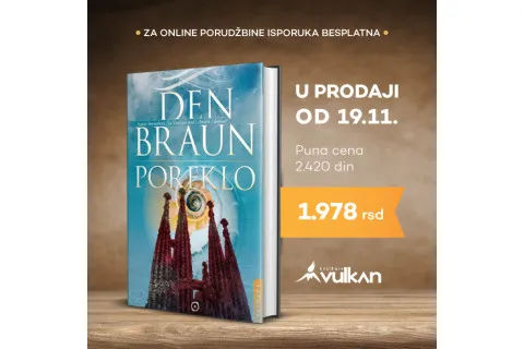 Nova knjiga Dena Brauna POREKLO u Knjižarama Vulkan