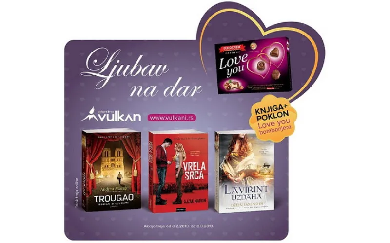 LJUBAV NA DAR - Poklon akcija u Knjižarama Vulkan!