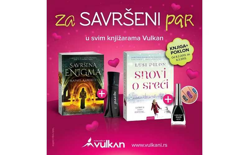 ZA SAVRŠEN PAR - Poklon akcija u Knjižarama Vulkan!