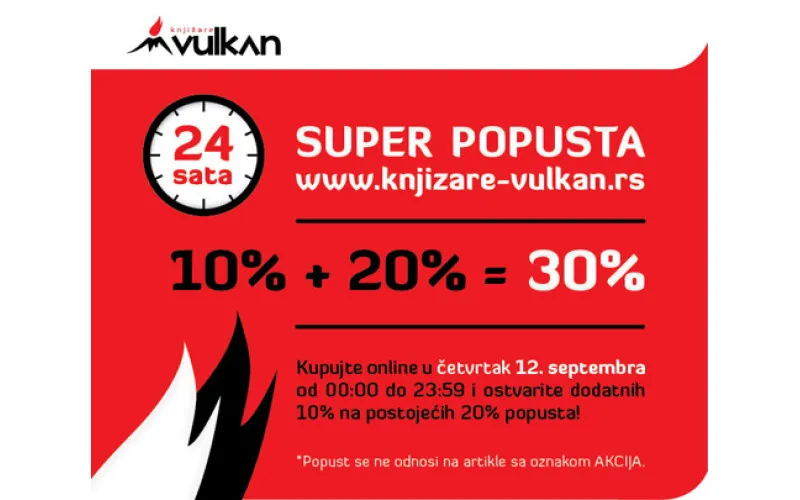 24 sata super popusta na www.knjizare-vulkan.rs