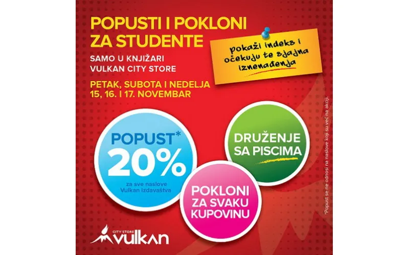 Međunarodni dan studenata u knjižari Vulkan City Store!