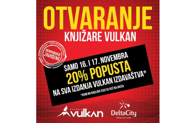 Otvaranje knjižare Vulkan Delta City!