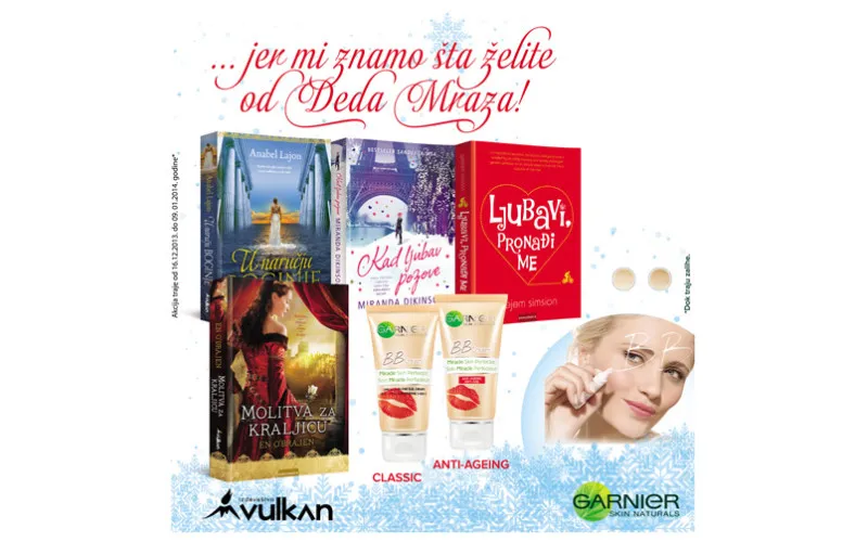 Dve knjige po izboru + poklon Garnier BB krema