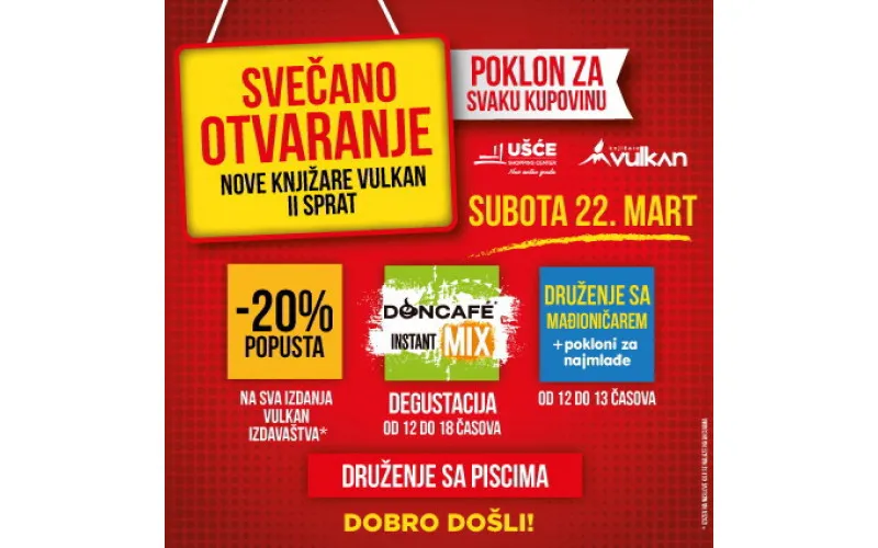 Svečano otvaranje nove knjižare Vulkan Ušće Shopping Center!