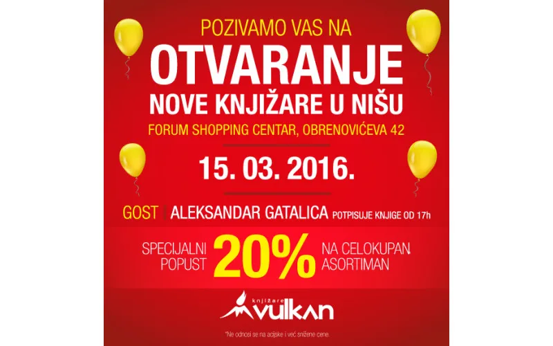 Otvaranje nove knjižare u Nišu - Vulkan Forum