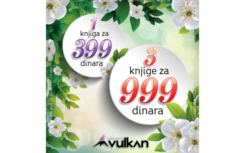 Prolećna akcija - 1 za 399 i 3 za 999