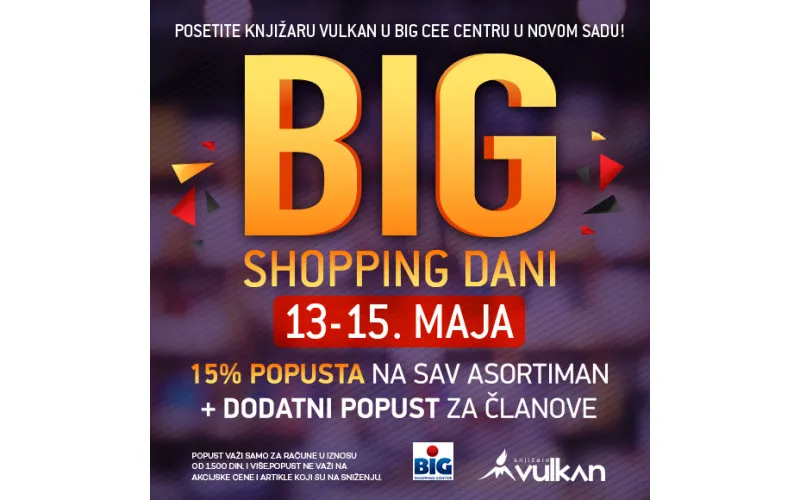 Šoping dani u knjižari Vulkan Big Cee u Novom Sadu