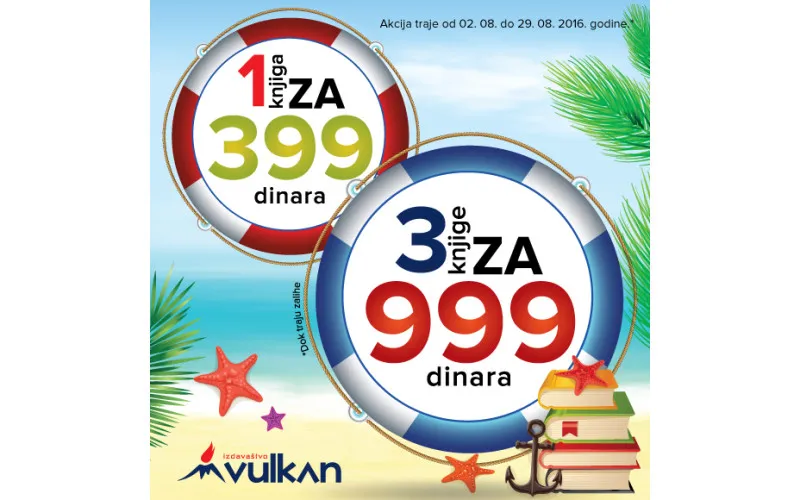 KNJIGE ZA LETO - akcija 1 za 399 i 3 za 999