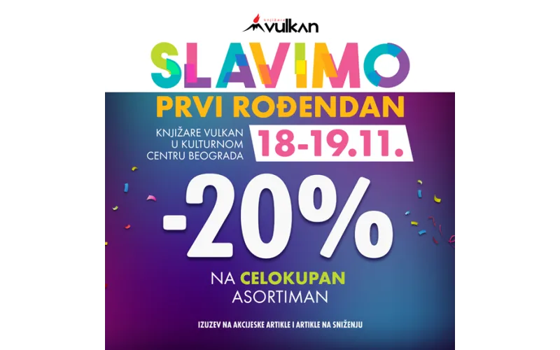 Slavimo prvi rođendan knjižare Vulkan KCB
