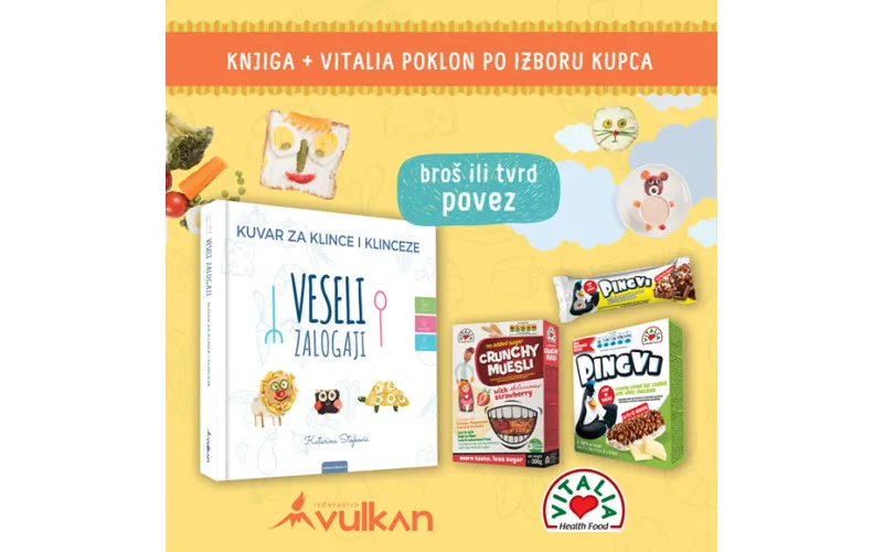 Knjiga Veseli zalogaji + Vitalia proizvod na poklon