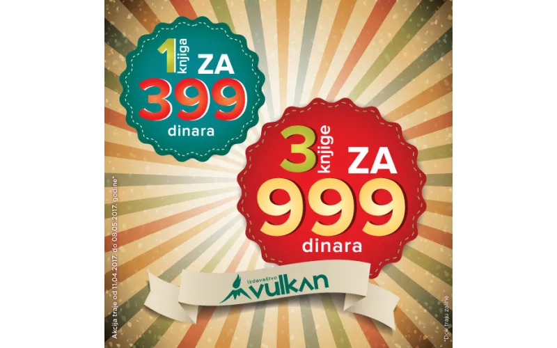 Novi naslovi na akciji 1 za 399 i 3 za 999