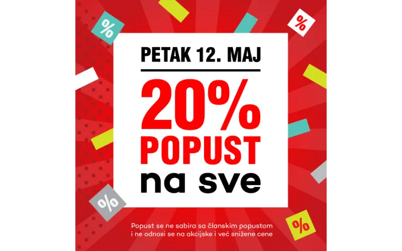 VELIKI popust na SVE - petak 12. maj