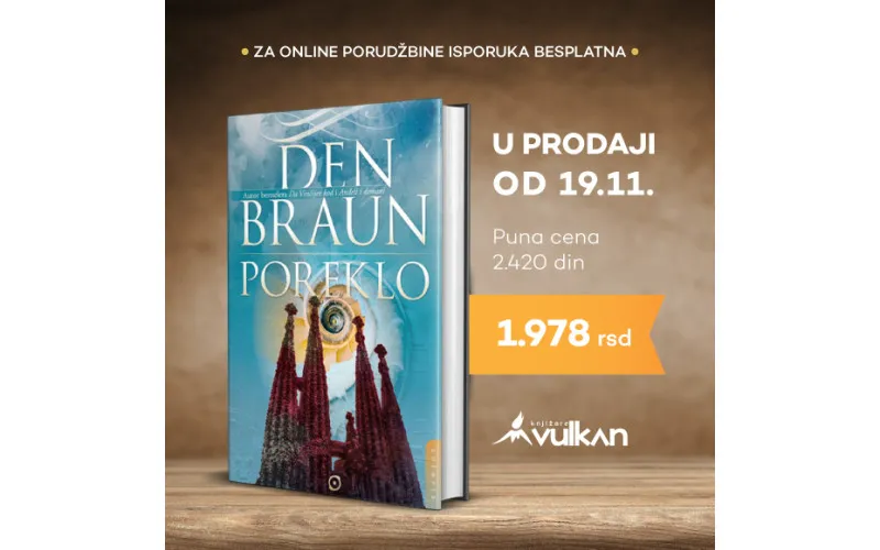 Nova knjiga Dena Brauna POREKLO u Knjižarama Vulkan