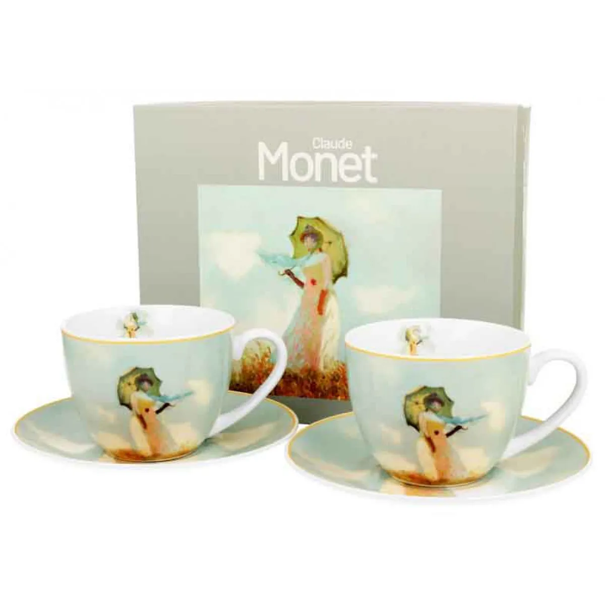 Set dve šolje sa tacnama WOMEN WITH PARASOL - C. MONET - | Knjižare Vulkan