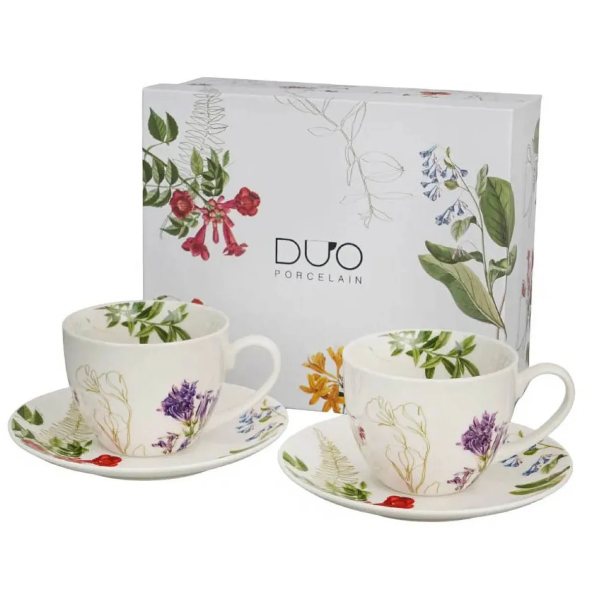 Set dve šolje sa tacnama COLORS OF NATURE - | Knjižare Vulkan