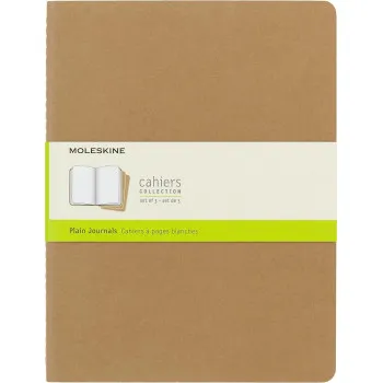 Set od 3 notesa 19x25cm MOLESKINE BROWN - prazni listovi 