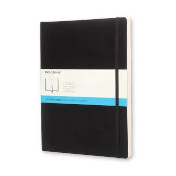 Notes CLASSIC MOLESKINE XL Soft cover, crni- tačkice 