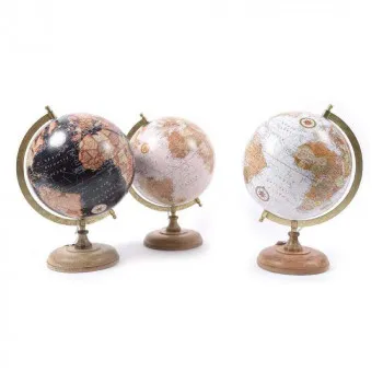 Globus sa drvenim postoljem WORLD MAP 28x25x38 cm 