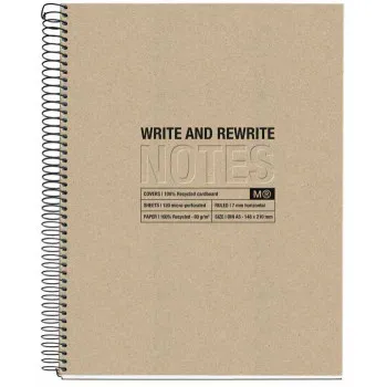 MIQUELRIUS notes RECYCLED CRAFT crni A5 linije 