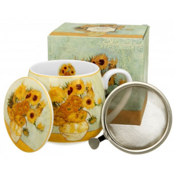 Šolja za čaj sa infuzerom SUNCOKRETI VAN GOGH - 430ml 