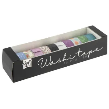 Washi ukrasne trake 10kom (1,5cmx3m) 