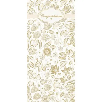 Rođendanska čestitka sa džepom za novac CVETNI MOTIV 