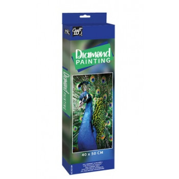 Slikanje cirkonima DIAMOND PAINTING 40x50cm Paun 