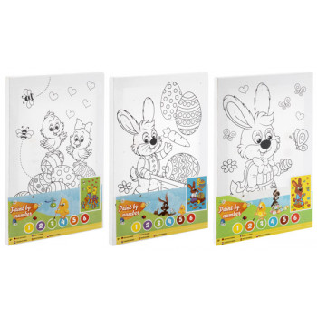 Oboj po brojevima USKRŠNJE PLATNO 30x19,5cm / TRI VRSTE 