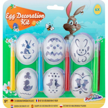 Uskršnji kreativni set UKRASI JAJE (6kom) + 4 markera 