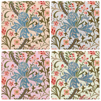 Set četiri keramička podmetača GOLDEN LILY 