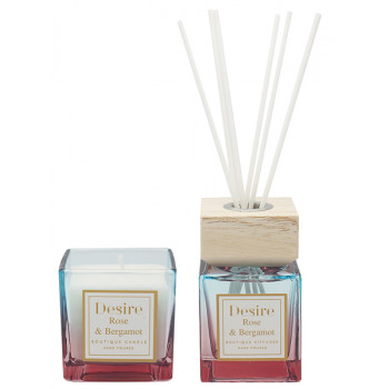Set osveživač vazduha i sveća ROSE & BERGAMOT 