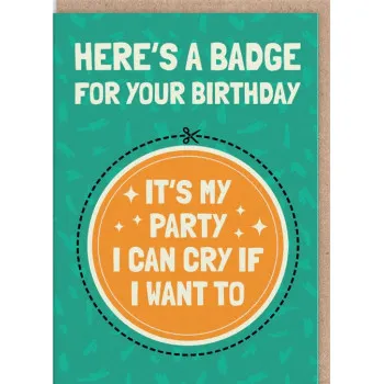 Rođendanska čestitka I CAN CRY IF I WANT TO 