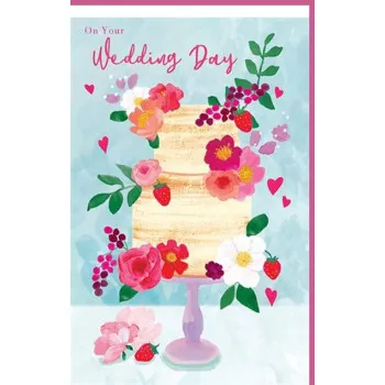 Čestitka za venčanje FLORAL WEDDING CAKE 