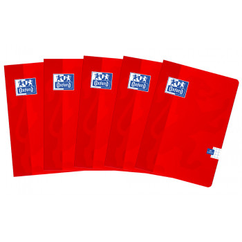 Sveska A5 OXFORD & ME 60L, CRVENA Kvadratići sa marginom 