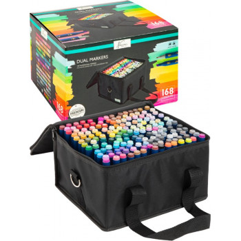 Set dvostranih markera NASSAU 168 komada 