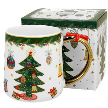 Novogodišnja šolja BOŽIĆNO DRVCE SA MAŠNOM 450ml 