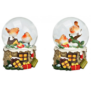 Novogodišnja snežna kugla PTIČICE (više vrsta) 
