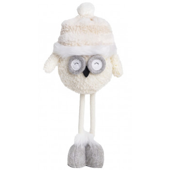 Novogodišnja figura SOVA SA KAPICOM 35cm 