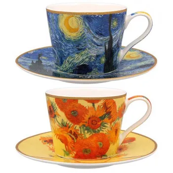 Šolja sa tacnom VAN GOGH (dve vrste) 