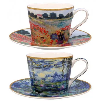 Šolja sa tacnom MONET (dve vrste) 