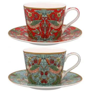 Šolja sa tacnom STRAWBERRY THIEF (dve vrste) 