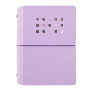 Sveska A6 sa silikonskim uvijačem  SWORLD PURPLE 40L 