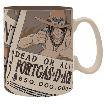 ONE PIECE šolja WANTED ACE 460ml 