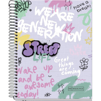 Notes A5 MIQUELRIUS Wake up, 120 listova na kvadratiće 